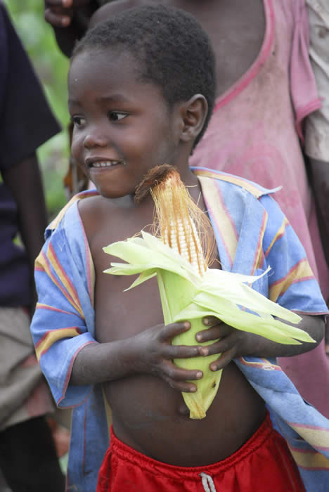 The prize: An ear of corn, grown on our seelf-sustaining farm which provides food for orphans in Bangula, Malawi.